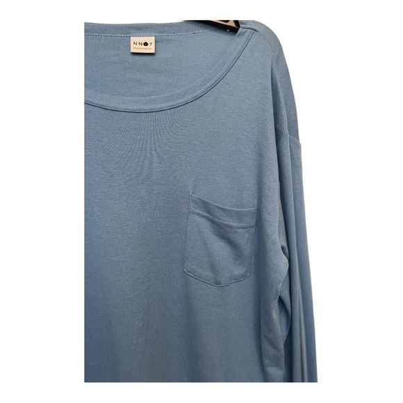 Nn07 light blue Arnold long sleeve pocket tshirt - Picture 6 of 10